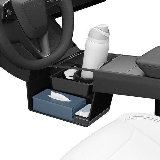 Tesla Series - Sliding Center Console Organizer with Bottle Holder | TO220SC