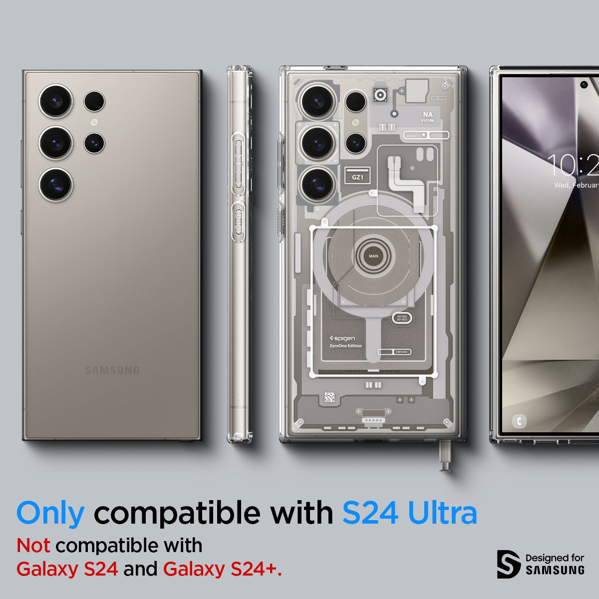 Galaxy S24 Series - Ultra Hybrid Metal Ring Zero One (Mag Fit)