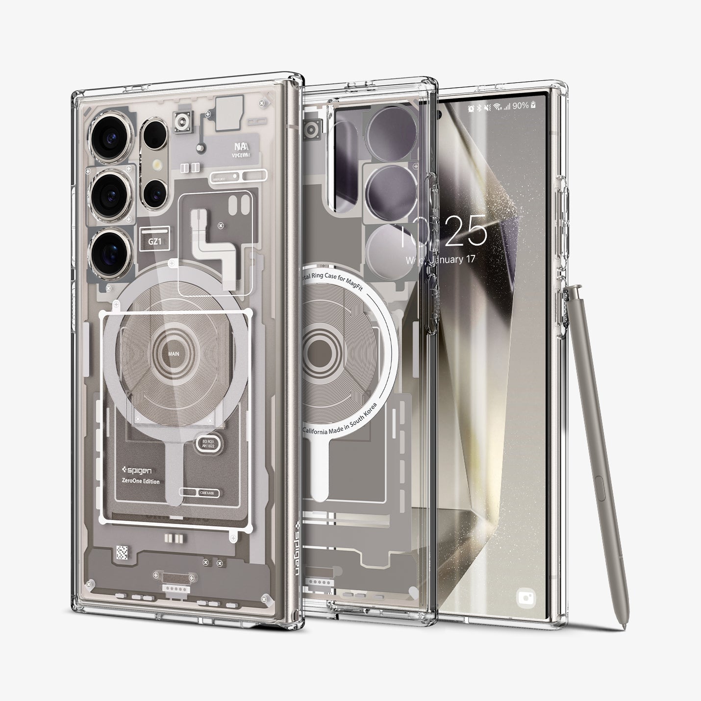 Galaxy S24 Series - Ultra Hybrid Metal Ring Zero One (Mag Fit)