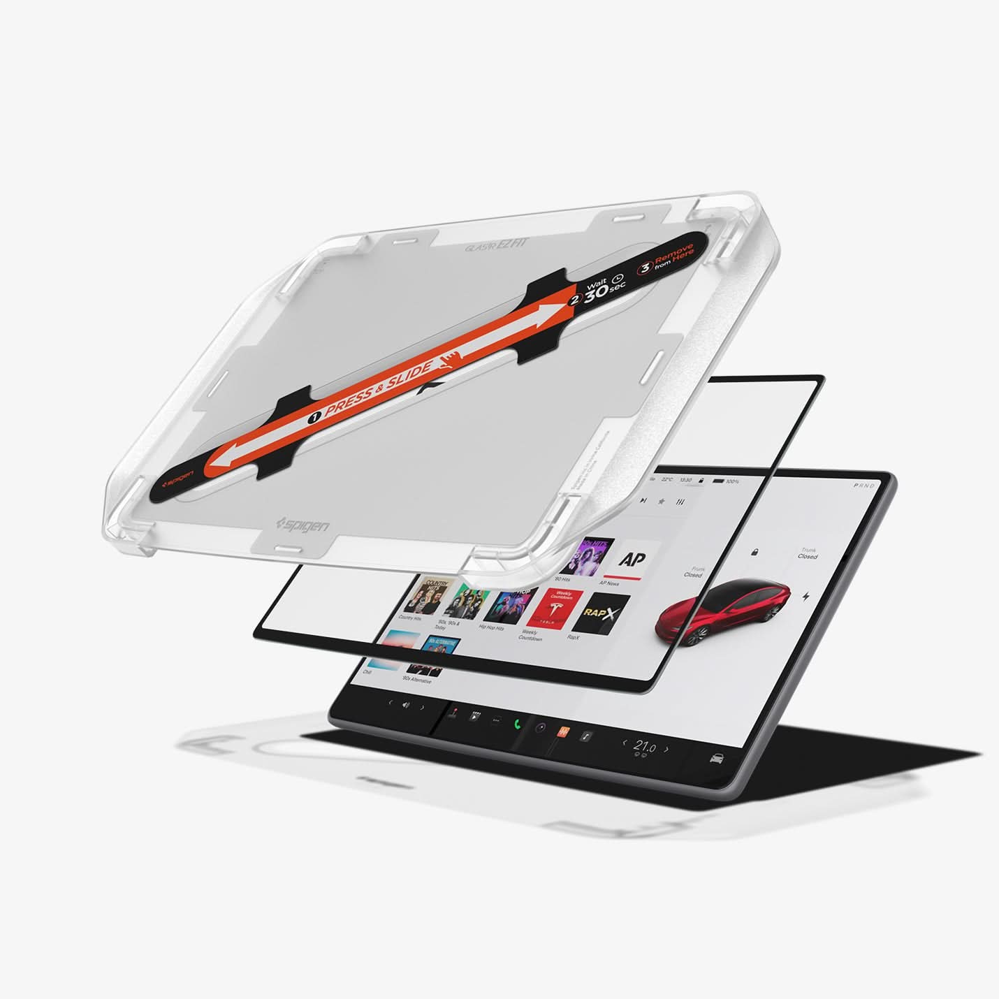 Tesla Series - Screen Protector GLAS.tR EZ Fit | 15 inch