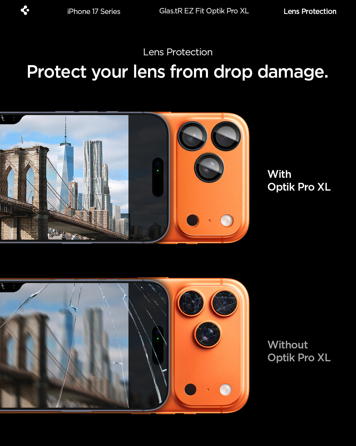 iPhone 17 Series - Optik Pro XL EZ Fit Lens Protector