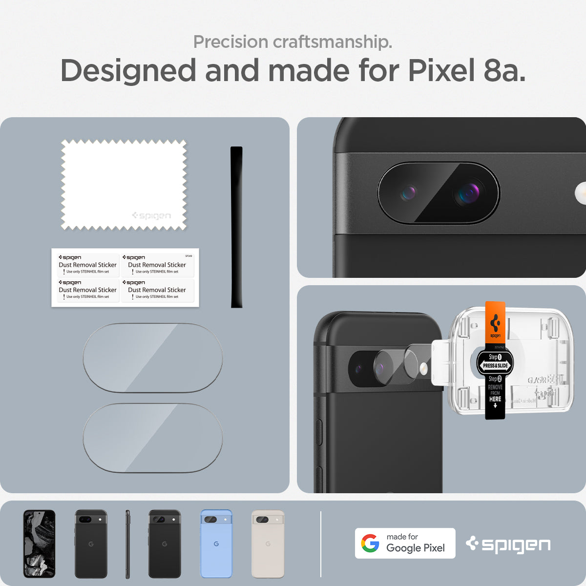 Pixel 8 Series - Optik EZ Fit Lens Protector