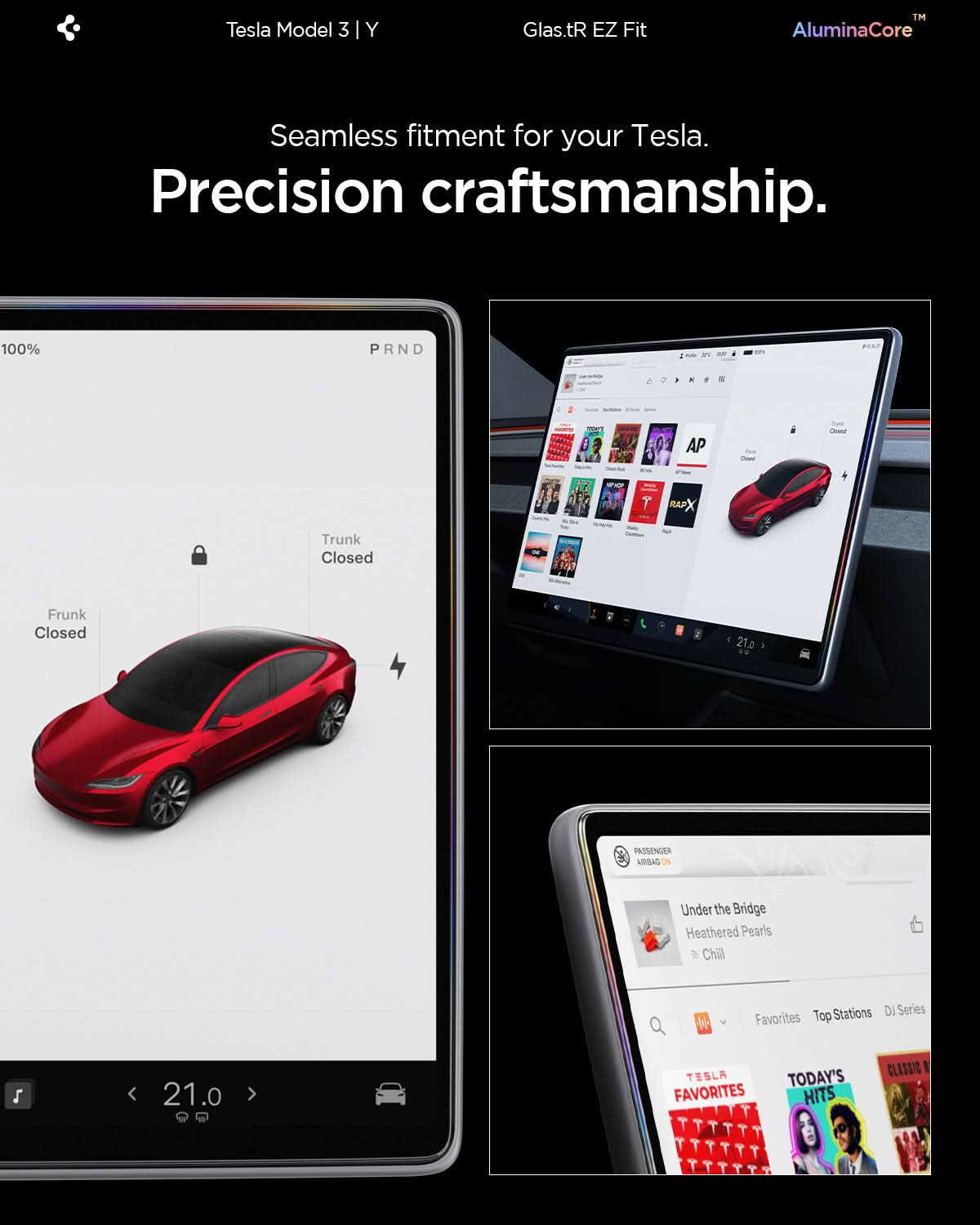 Tesla Series - Screen Protector GLAS.tR EZ Fit | 15.4 inch