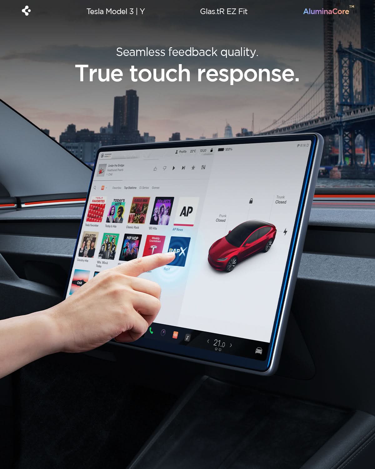 Tesla Series - Screen Protector GLAS.tR EZ Fit | 15.4 inch
