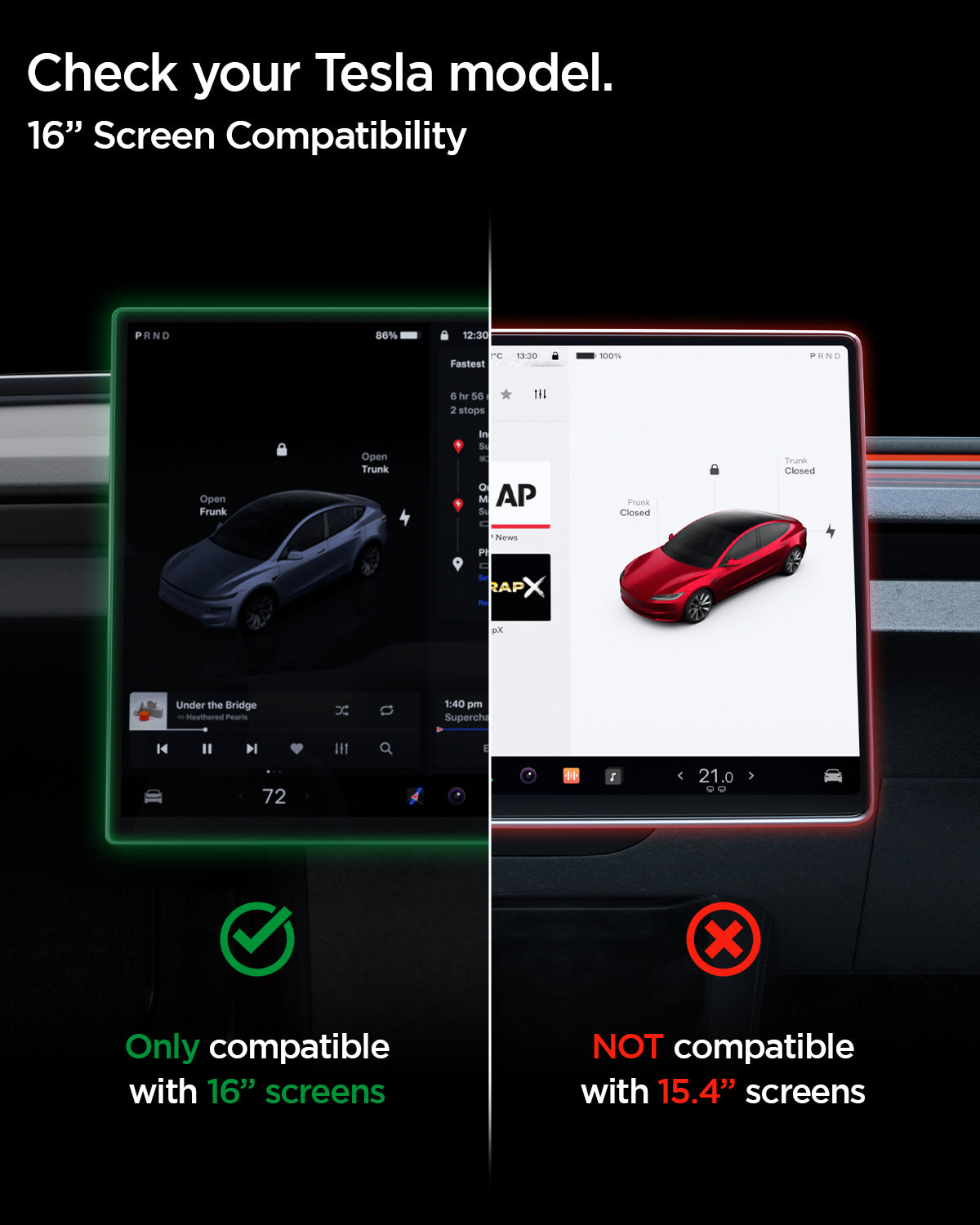 Tesla Series - Screen Protector GLAS.tR EZ Fit | Anti-Glare 16 inch