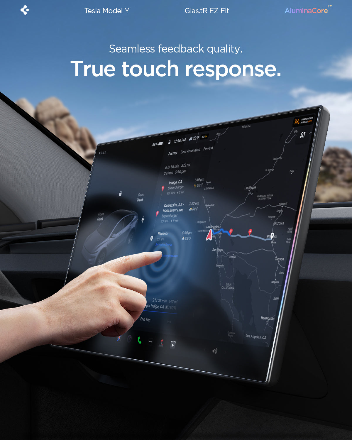 Tesla Series - Screen Protector GLAS.tR EZ Fit | Anti-Glare 16 inch
