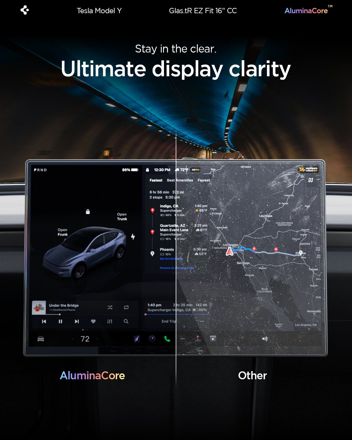Tesla Series - Screen Protector GLAS.tR EZ Fit | 16 inch