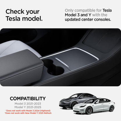 Tesla Series - Armrest Console Organizer Upper Tray | 2-Section